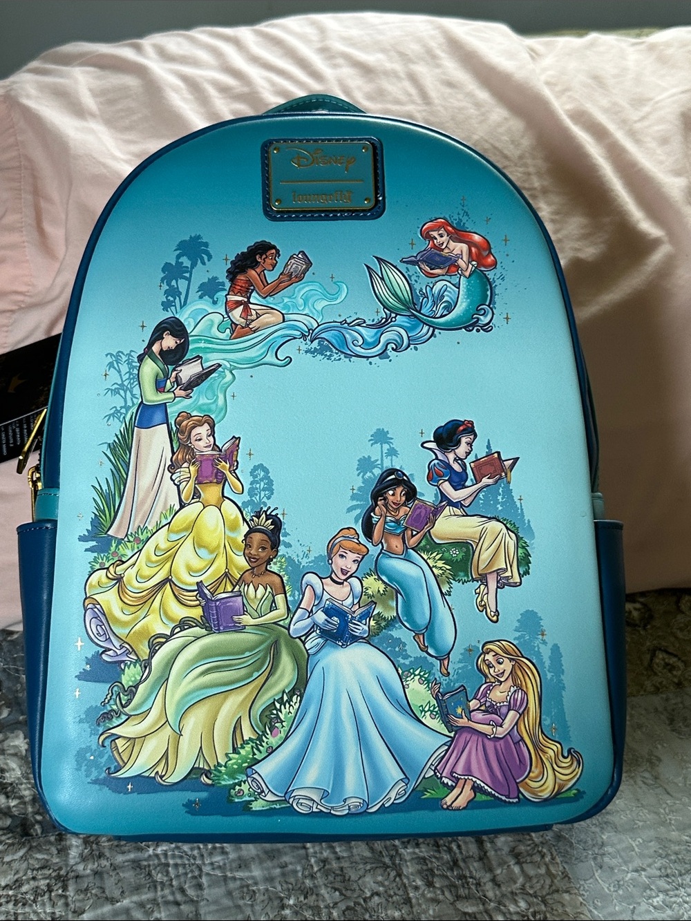 Beautiful Loungefly featuring Princesses reading, NWTs